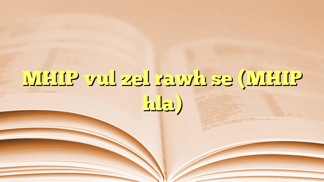 MHIP vul zel rawh se (MHIP hla) MHIP vul zel rawh se (MHIP hla)