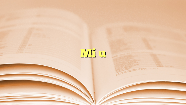 Mi u Mi u